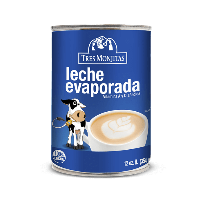 Tres Monjitas Leche evaporada Vitamin A y D añadida