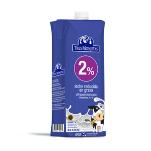 Tres Monjitas UHT 2% Milk Fat 32 Oz