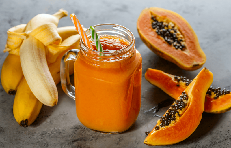 Batida de Papaya y Guineo