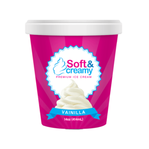 Soft & Creamy Vanilla Premium Ice Cream 14 Oz