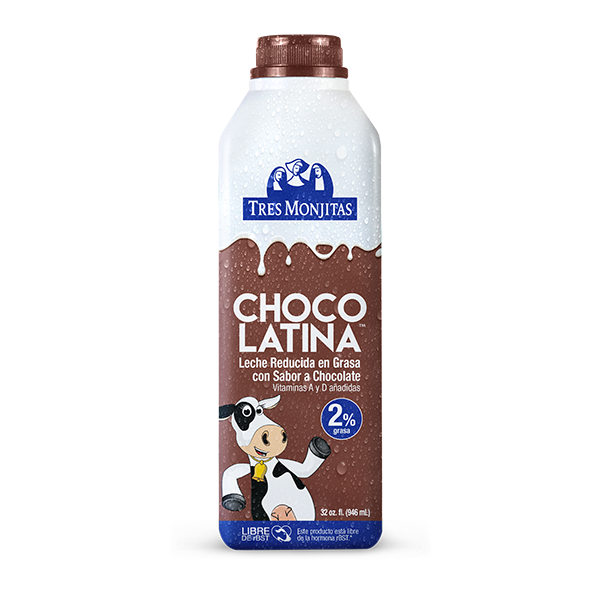 Tres Monjitas Chocolatina Leche reducida en grasa 2% 32 Oz