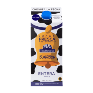 Tres Monjitas Leche Fresca Entera Pasteurizada de larga duración 59 Oz